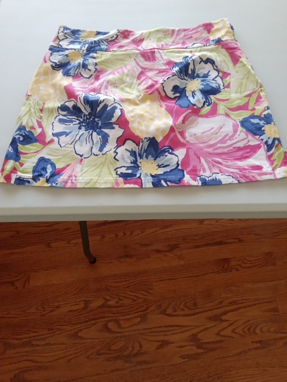 Rafaella Pink Floral Skort with Blue and Yellow Blooms